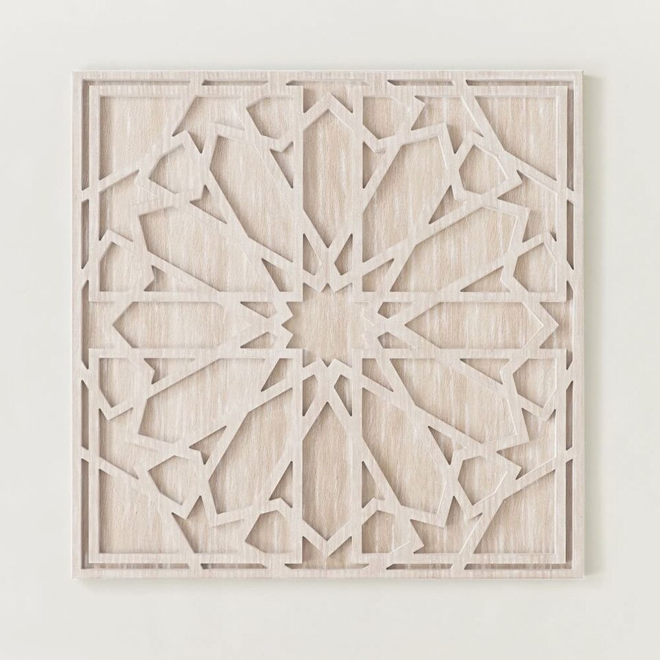 Graphic Wood Wall Art Whitewashed (Square) West Elm Australia